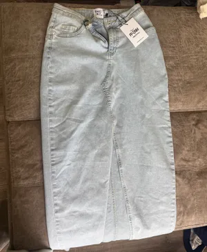Princess Polly Maxi Denim Skirt Slit thumbnail 4