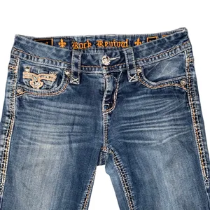 Rock‎ Revival Sherry Easy Boot Jeans Womens 25 Blue Denim Rhinestone Embellished thumbnail 2