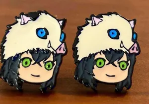 Boutique Demon Slayer Anime Inosuke Stud Earrings NEW unisex thumbnail 1