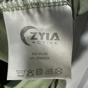 Zyia Active T-Shirt Womens Medium‎ Green Perforated Cooling Short Sleeve Top thumbnail 3
