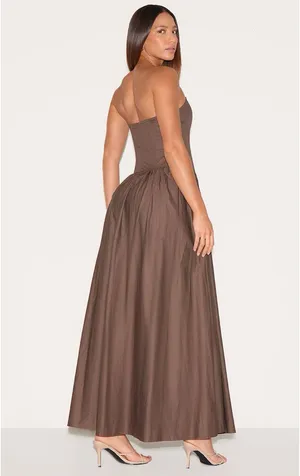 Pretty Little Thing Brown Floor length Dress thumbnail 2