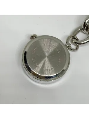 Silver tone quartz analog women’s watch 22mm purple dial up to 6.5” running thumbnail 5
