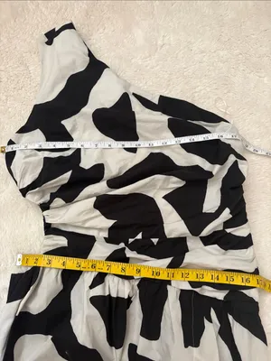 Abercrombie & Fitch One Shoulder Cut Out Maxi Dress Size large Tall Pockets thumbnail 8