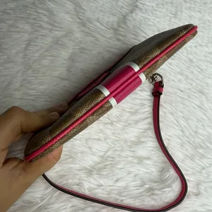 COACH Brown Pink Wristlet thumbnail 3