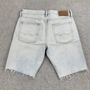 American Eagle Womens Denim Shorts 31" Blue Acid Wash Distressed Bermuda thumbnail 9