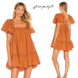 Free People Imogene Dress Terra Ruffle Babydoll Dress XS thumbnail 2
