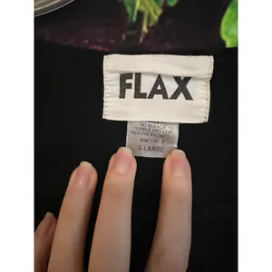 Flax Classic Short Sleeve T-Shirt Black 100% Cotton Lounge Crewneck Women's XL thumbnail 3