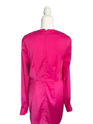 STEVE MADDEN Burgundy Pink Block Long Sleeve Dress Size Small thumbnail 2