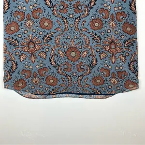 CAbi Women's Blue Patterned Long Sleeve Provincial‎ Shift Dress XXS #3295 thumbnail 8
