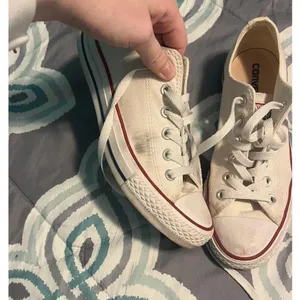 Converse Women's White Canvas Sneakers thumbnail 3