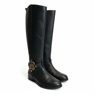 Tory Burch Womens‎ Leather Amanda Tall Riding Boots Size 7 Black Equestrian thumbnail 2