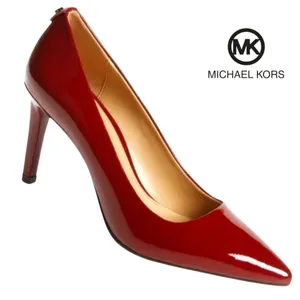 Michael Kors Red Patent Leather Pointed-Toe Stiletto Heels thumbnail 1