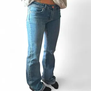 Y2K Medium Wash Blue Denim Flare Jeans Vintage Wet Seal Boot Cut Flares 4/6 thumbnail 8