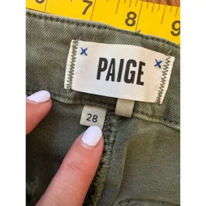 Paige Mayslie Jogger Women 28 Ivy Green Utility Cargo Ankle Zip Slim Fit Pants thumbnail 5
