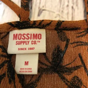 MOSSIMO overlap front V-neck crisscrossed back straps Palm Tree tank size M top thumbnail 11