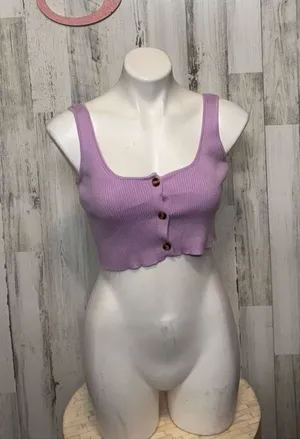 Lilac Ribbed Button thumbnail 1