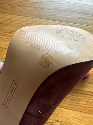 Vince Camuto Plum Suede Mary Jane Block Heels Sz 8.5M thumbnail 11