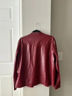 Red Leather Jacket Size XL thumbnail 7