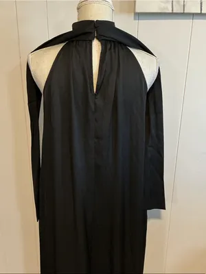 Ann Taylor Black Halter Maxi Dress with Shoulder Ties thumbnail 4