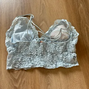 VS Pink Lace Light Blue Bralette thumbnail 2