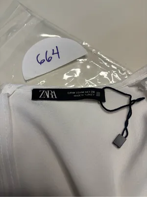 Zara White Jumpsuit Romper Size Medium 8-10 New Flaw Bridal Graduation Shower thumbnail 6