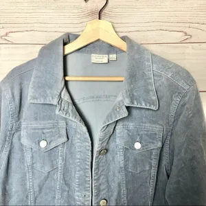 Sonoma Y2K Button Down Corduroy Trucker Shacket Jacket‎ L thumbnail 2
