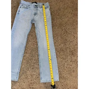 Hollister Men's Blue Light Wash Denim Straight Jeans Stretch 5-Pocket thumbnail 9