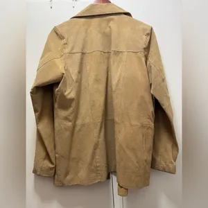 Paris Blues Vintage Suede Tan Two Tone Overcoat Jacket XL thumbnail 4
