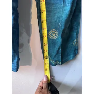 Vintage Tres Paquette Byer California Teal Gold Embroidered Tapered Pants S thumbnail 3