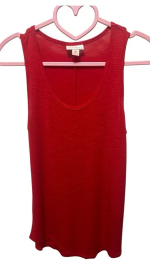 Red Sleeveless Top XS scoopneck women’s top made by Lula Roe thumbnail 1
