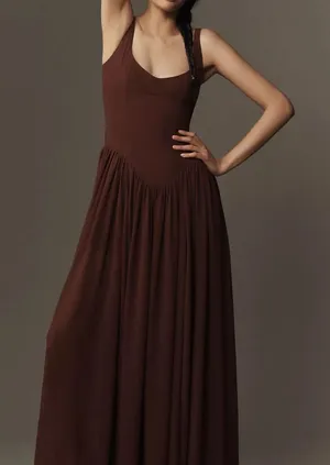 Anthropologie Bardot Briann Drop-Waist Maxi Dress Size: M thumbnail 1