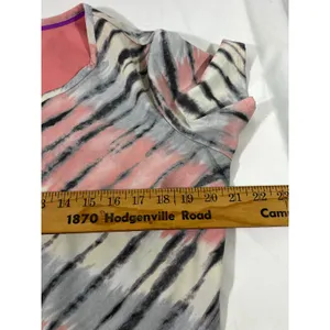 Healing Hands Purple Label Isabel Scrub Top Women L Pink Grey Tie Dye 2218-TDW thumbnail 8