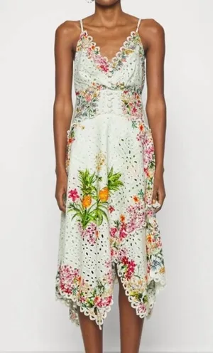 Farm Rio Scarves Eyelet Midi Dress thumbnail 1
