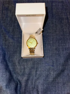 Nine West Gold-Tone Bracelet Watch with Green Face thumbnail 4