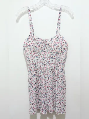 Lily Rose Floral Molded Cup Linen-Blend Romper‎ Medium NWT thumbnail 3