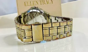 Ellen Tracy™️ Gold Tone Watch with Rhinestones thumbnail 4