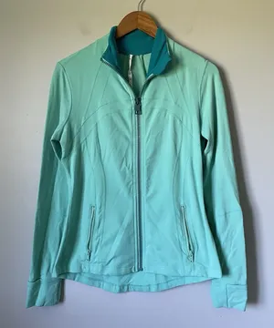Lululemon Define Jacket Full-Zip Athletic Performance Teal Blue Women's Size 10 thumbnail 1