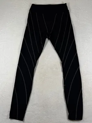 Alo Yoga Womens Black Moto High-Waist Contrast Stitch Leggings Small RN87370 thumbnail 1