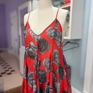 Free People X Alyson Hankerchief Slip Mini Dress thumbnail 6