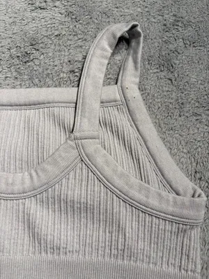 Aerie Light Gray Ribbed bralette tank top medium thumbnail 6