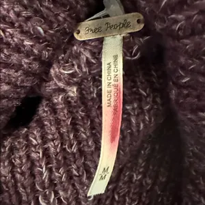 Free People Dylan Tweedy Long-Sleeve Cowl-Neck Sweater. M thumbnail 3