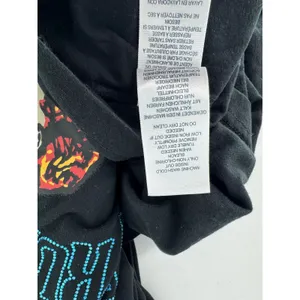 True Religion‎ Womens World Tour Skull BF Tee Black Crystal Graphic T-Shirt M-L thumbnail 6