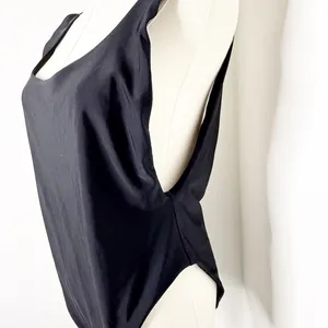Aerie Black Scoop Neck Low Back One Piece Swimsuit Marlot Size XL thumbnail 3