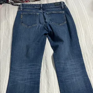 PAIGE Dark Blue Straight Leg Jeans thumbnail 5
