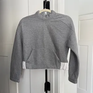 Lululemon gray hoodie pullover zip‎ back Light As Warmth Crew Heathered Grey thumbnail 3