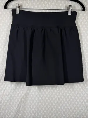Spanx Black Ribbed Get Moving Tennis Skort thumbnail 6