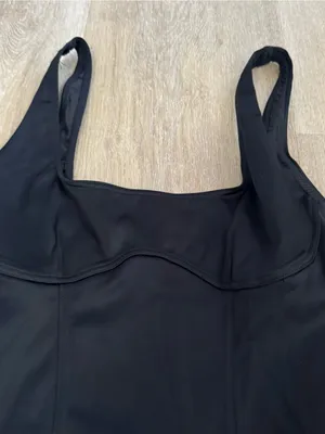 White Fox Boutique Black Scoop-Front Bodysuit thumbnail 2