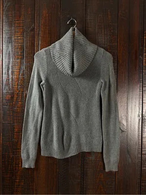 GAP Very Soft Cowl Neck Gray Sweater XS thumbnail 8