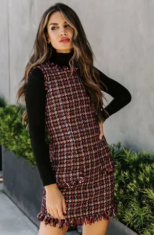 VICI Tweed Mini Dress thumbnail 1