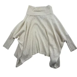 Free People Beach Sz M Top World Traveler‎ Ribbed Cowl Neck Dolman Split Back thumbnail 3